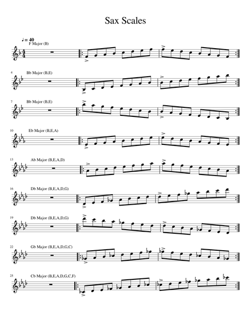 Alto Sax Scales