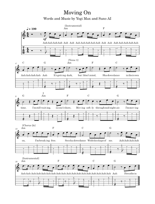 Moving On in C Major