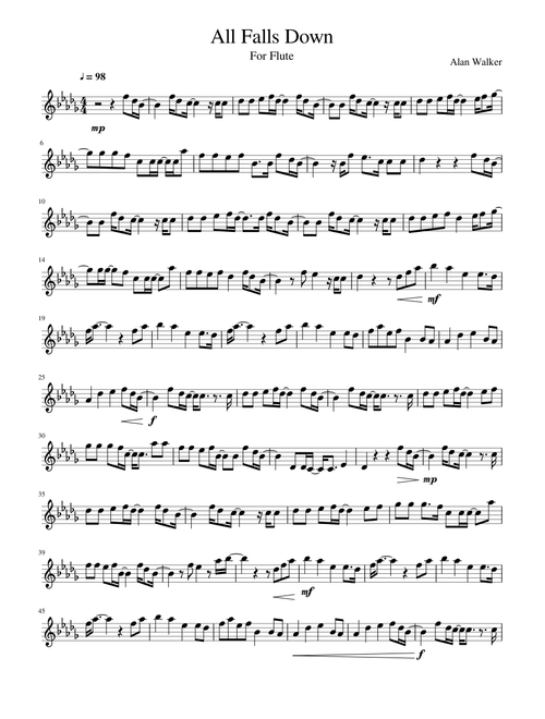 All Falls Down For Flute