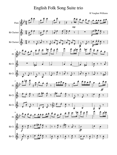 English Folk Song Suite trio