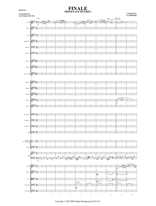 East Of Eden (finale) (Arr. Key Poulan, III) - Lee Holdridge (Full Orchestra)