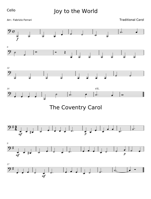 Joy to the World - Misc Traditional