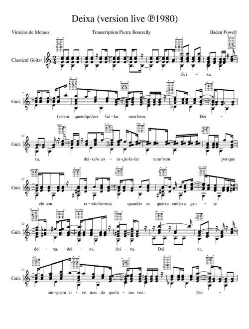 Deixa (version chantée live)