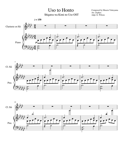 Uso to Honto Clarinet