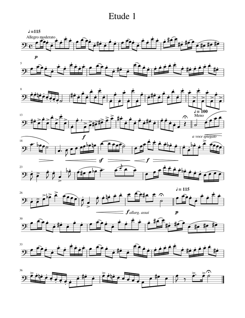 20182019 TMEA AllState Trombone Etude 1 Voxman Pg. 20, Allegro