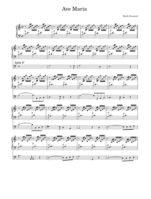 Ave Maria – Charles Gounod Ave Maria – Bach/Gounod for orgel