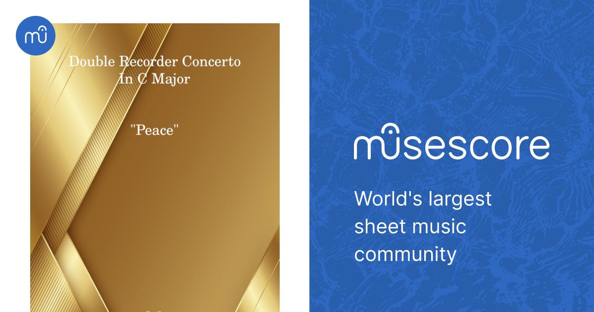 Double Recorder Concerto No 1 in C Major Sheet Music for Flute, Oboe ...