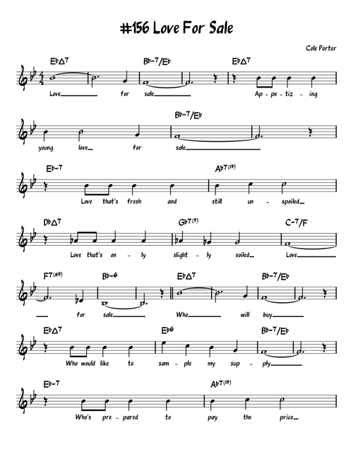 Love's For Sale (Arr. John Fries) - Frank Joseph Myers, Randy McCormick (Lead Sheet - Fake Book)