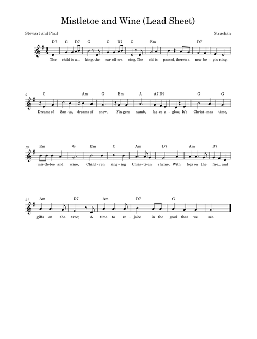 Mistletoe and wine – Cliff Richard Mistletoe_and_Wine_(Lead_Sheet)