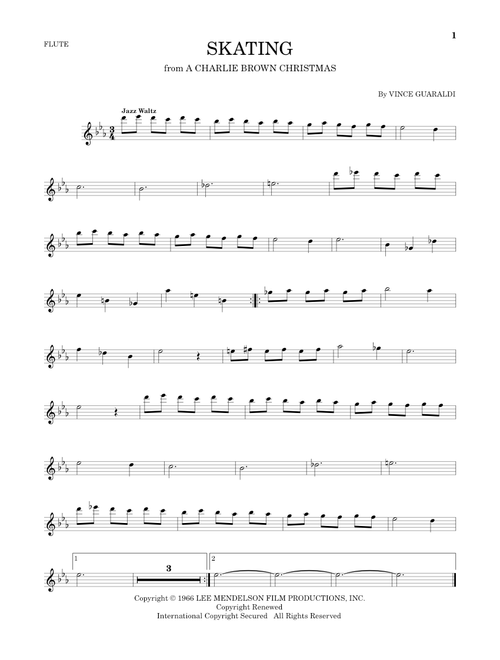 Skating - Vince Guaraldi (Flute Solo)