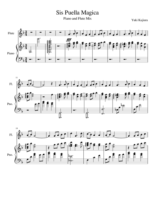 Sis Puella Magica Mix (Piano and Flute)