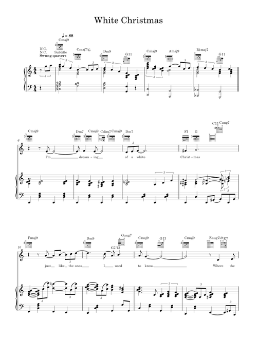 White Christmas - Michael Buble (Piano-Voice)
