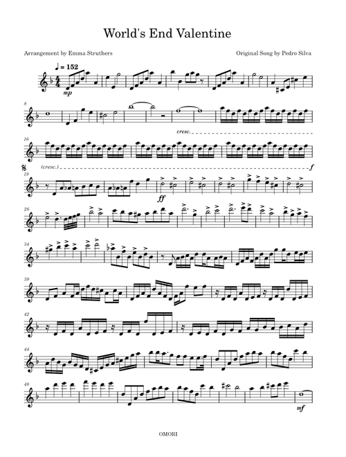 World's End Valentine – Pedro Silva World's End Valentine - Flute