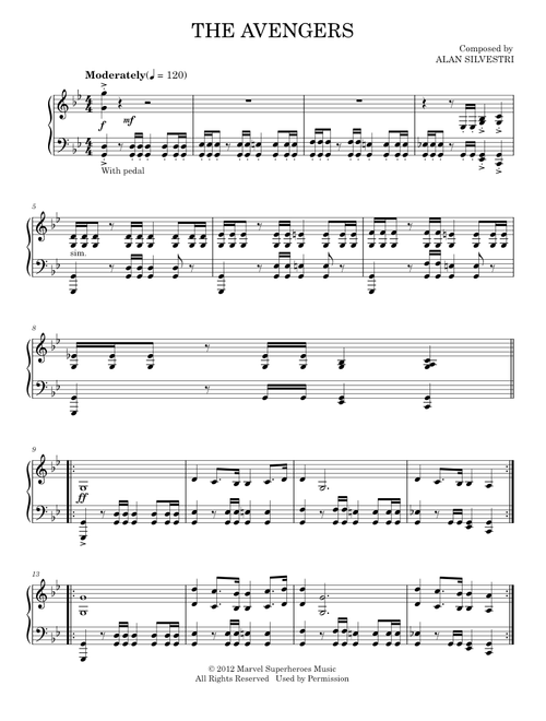 The Avengers - Avengers' Theme - Alan Silvestri (Piano Solo)
