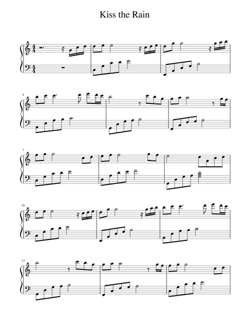 Kiss the Rain - Yiruma (EASY)