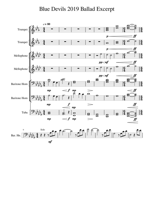 Blue Devils 2019 Ballad Excerpt