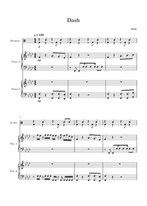 Dash – MDK Geometry Dash - Dash Sheet Music for Piano (Solo) easy ...