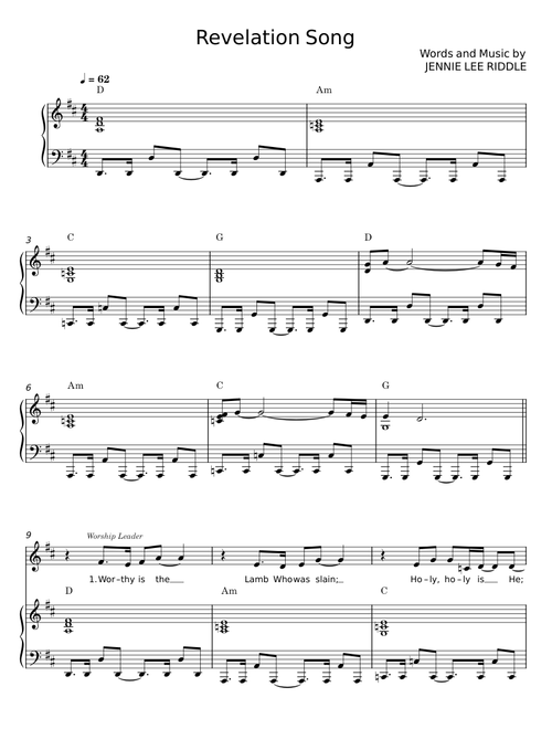 Revelation song - Jennie Lee Riddle