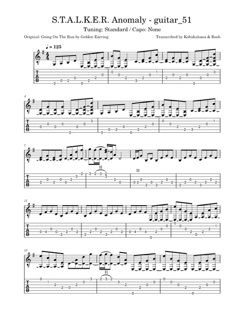 Going to the run – Golden Earring S.T.A.L.K.E.R. Anomaly - guitar_51
