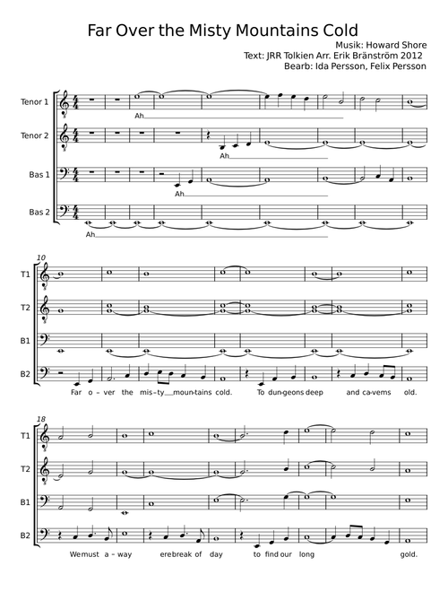 Far Over the Misty Mountains Cold - Howard Shore