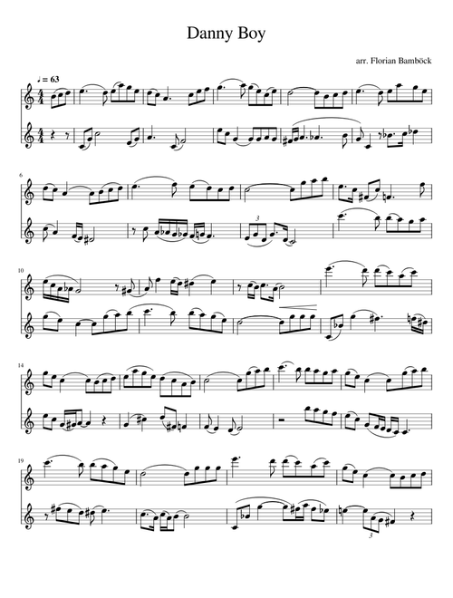 Danny Boy Flute duet
