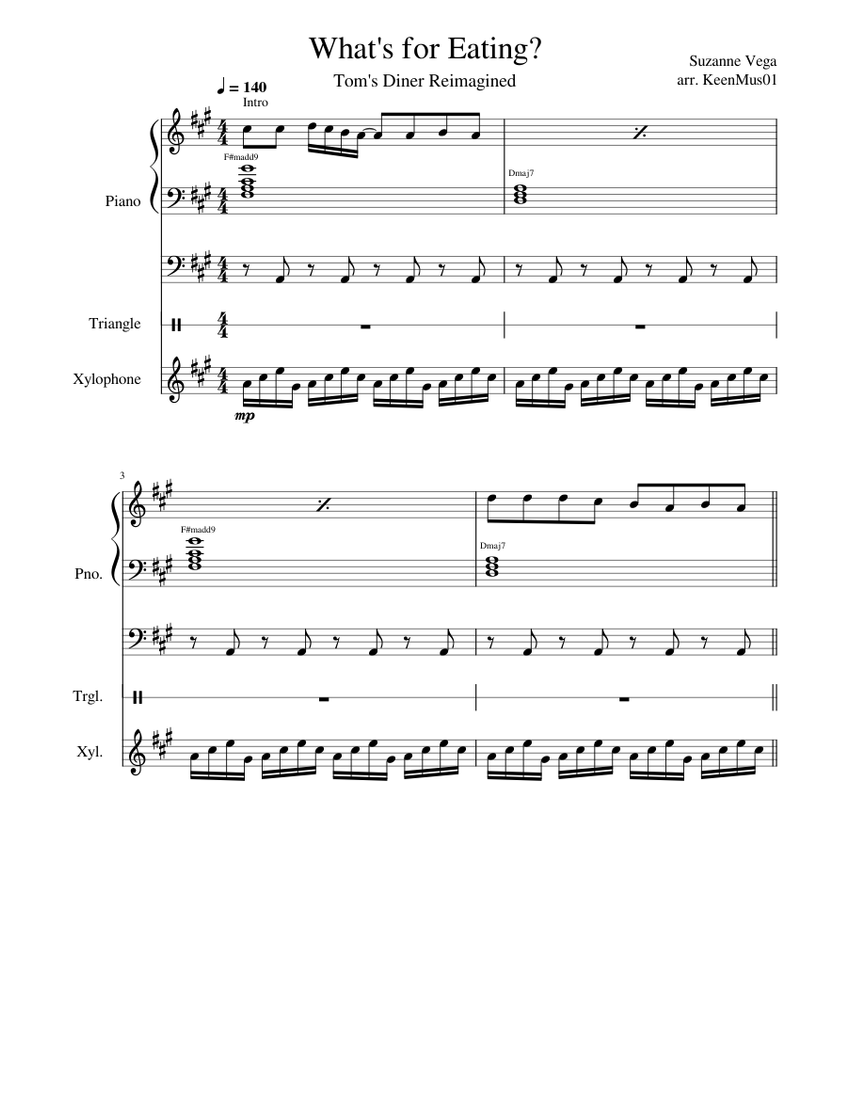 Tom's Diner Suzanne Vega Whats For Eating? (Tom's Diner Reimagined