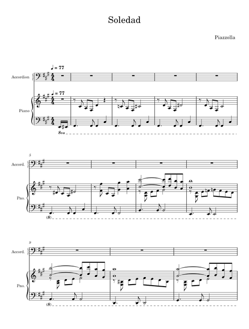 Soledad - Astor Piazzolla