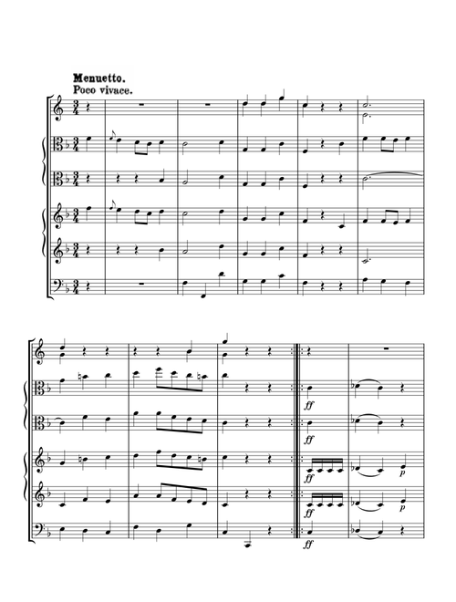 Franz Joseph Haydn — Divertimento in F major, Hob.II:16 – IV. Menuetto poco vivace
