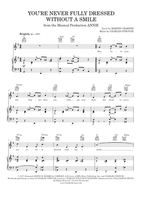 Free You're Never Fully Dressed Without A Smile by Charles Strouse sheet  music | Download PDF or print on MuseScore.com