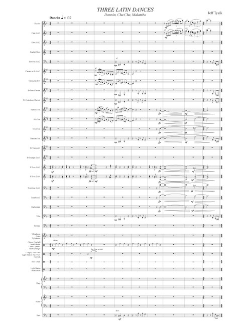 Three Latin Dances - Score Only (Arr. Jeff Tyzik) (Concert Band)