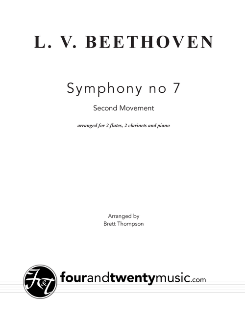Allegretto, second movement, from Symphony no 7 (Arr. Brett Thompson) - L V Beethoven (Small Ensemble)