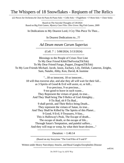 [IGNORE CRACKLE SOUNDS] - [SAMPLES ONLY] - Requiem of Holy Relics- Coll. 7
