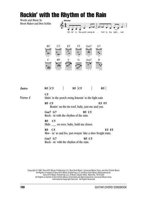 Rockin' With The Rhythm Of The Rain - The Judds (Guitar Chords-Lyrics)
