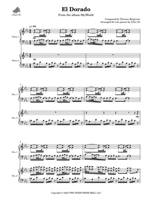 El Dorado - Trailer (Arr. Clint Su) - Nicholas Phoenix, Thomas Bergersen (Piano Duet)