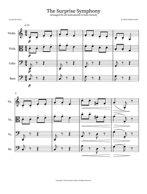 The Surprise Symphony (Arr. Poland) - Franz Joseph Haydn (Orchestra)