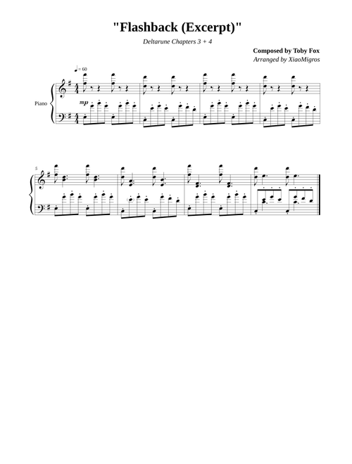 Deltarune Chapters 3+4 (Original Game Soundtrack) sheet music by
