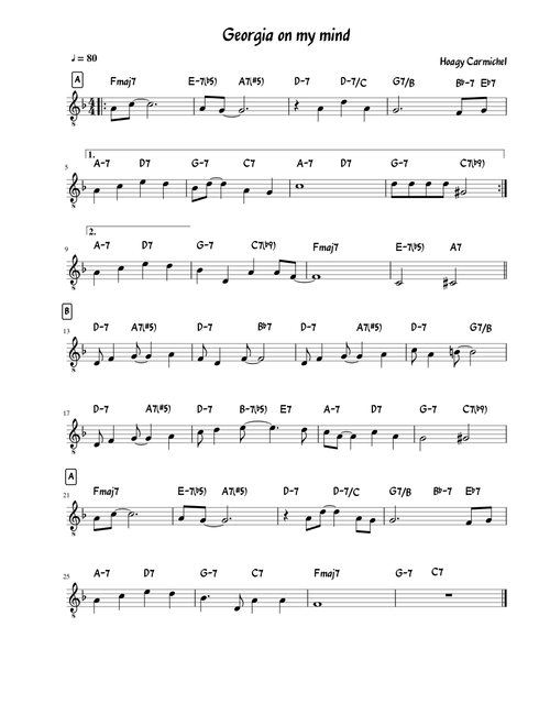 Georgia on my mind - Hoagy Carmichael