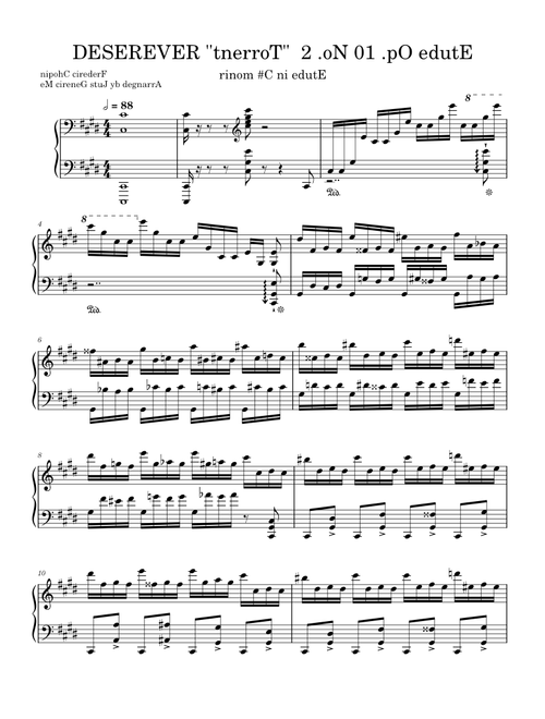 Étude Op.10 No.4 (Torrent) – Frédéric Chopin - >>Reversed>>