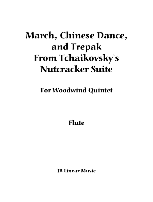 3 Pieces from The Nutcracker for Woodwind Quintet (Arr. John Gibson) - Tchaikowsky (Woodwind Ensemble)
