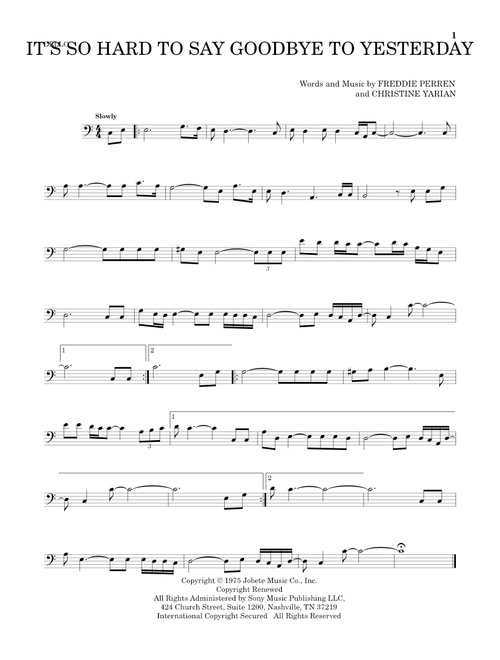 It's So Hard To Say Goodbye To Yesterday - Boyz II Men (Cello Solo)