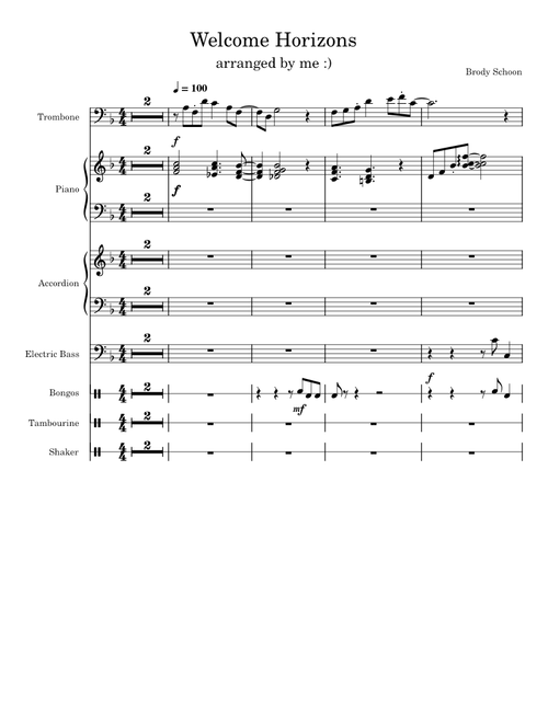 Welcome Horizons - Kazumi Totaka - transcribed/arranged by Brody Schoon