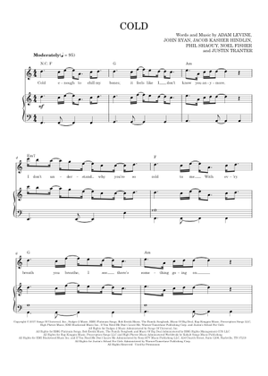 Cold Sheet Music with Chords for Synthesizer (Piano-Voice) | MuseScore.com