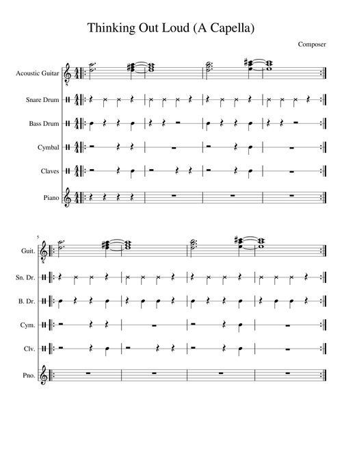 Thinking Out Loud (A Capella)