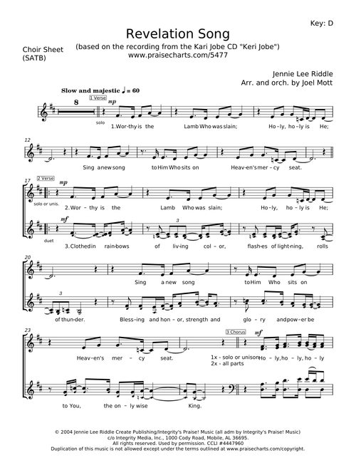 Revelation song - Jennie Lee Riddle