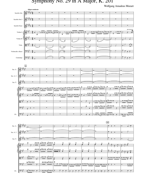 Symphony No. 29 in A major, K. 201: I. Allegro moderato – Wolfgang Amadeus Mozart