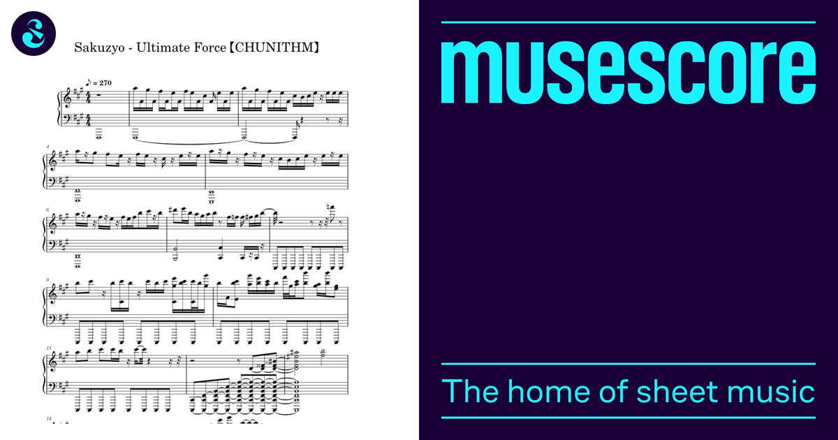 Ultimate Force – 削除 (sakuzyo) Sheet Music for Piano (Solo