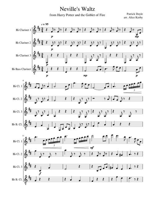 Neville's Waltz (clarinets)