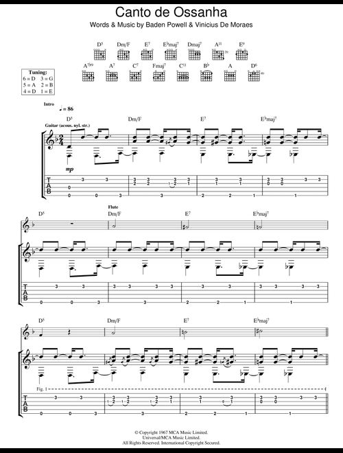 Canto De Ossanha - Baden Powell (Guitar Tab)