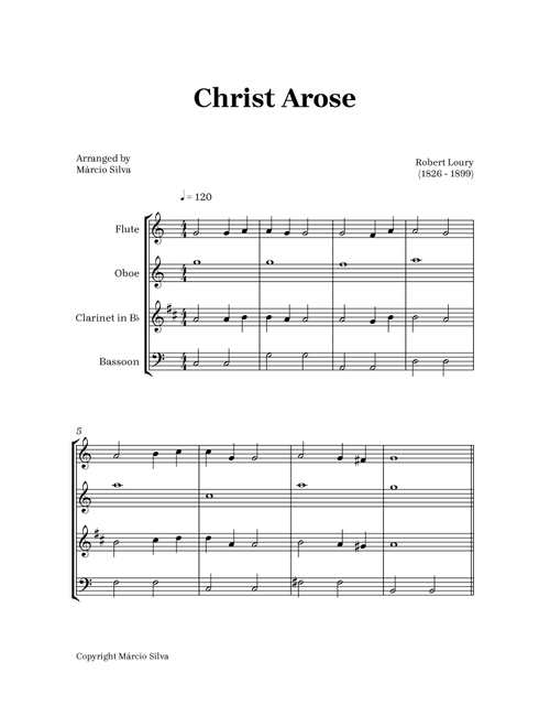 Christ Arose (Arr. Márcio Silva) - Robert Loury (Woodwind Ensemble)
