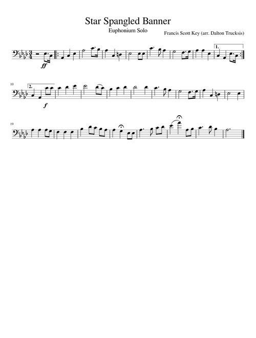 Star Spangled Banner Euphonium Solo